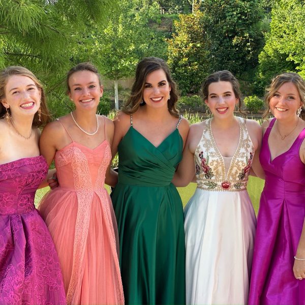 Girls in prom dresses