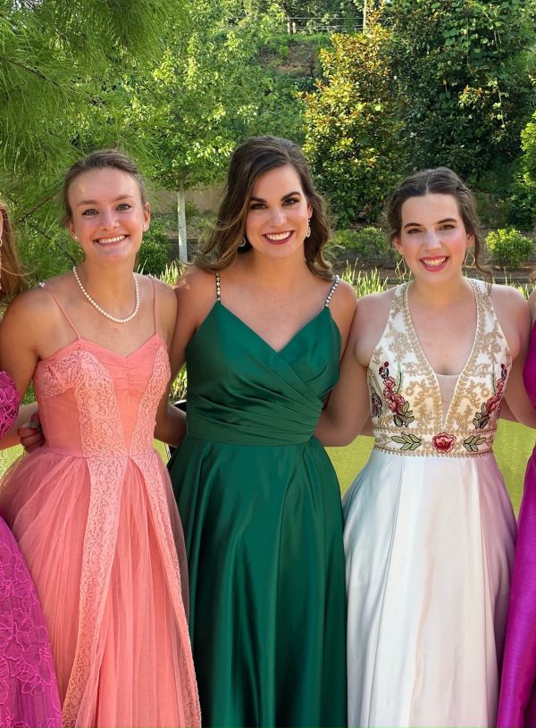Girls in prom dresses